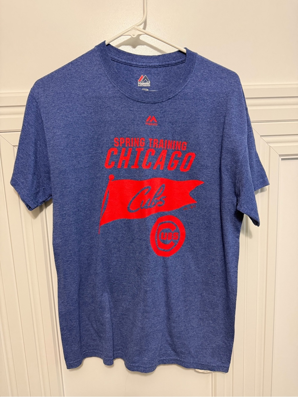 Majestic Navy Graphic Logo Tee with Red Accent